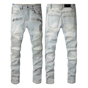 2022 Высококачественные новые модные дизайнерские джинсы разорванные джинсовые брюки роскошные хип -хоп брюки на молнии для мужчин 795 долларов