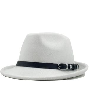 Små Brim Hats Kvinnor Män kände Fedora Hat Panama Top Hat Woman Fedoras Man Autumn Winter Cap Women's Men's Caps Party Christmas Gift