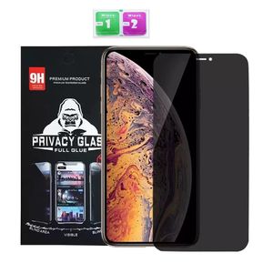 Sichtschutz-Displayschutzfolie für iPhone 15 14 13 12 11 Pro Max XR XS X 6 7 8 Plus Samsung A12 A32 A13 A03S Anti-Spionage-Hartglas mit Einzelhandelsverpackung