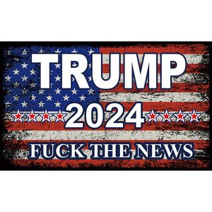 5ft The News Banner Flags Trump 2024 Kampanjflagga