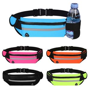 Waterproof Running Waist Bag Canvas Sports Jogging Portable Outdoor Phone Holder Belt Pack Women Men Fitness Sport Accessories 220520