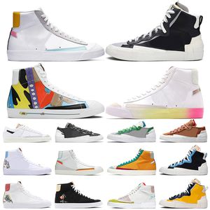 Blazer Mid 77 Vintage high low platform men women designer shoes sneaker Catechu Black White Navy Popcorn Foam Pacific Blue Kumquat mens trainers Sports Sneakers