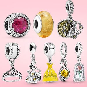 pendenti di perline di gioielli da donna con fascino di moda in argento sterling nuovo di zecca disponibili come bracciali e collane fai da te spedizione all'ingrosso gratuita