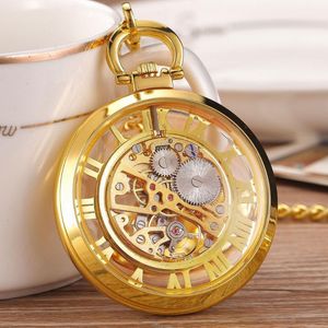 ساعة معصم فاخر صنعة جوفاء الذهب ميكانيكية ساعة ساعة ساعة فاخرة رومانية العدد steampunk الهيكل العظمي watcheswristwatches