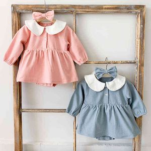 0-3 år Spring Kids Boy Girl Long Sleeve Rompers Autumn Infant Baby Girl Newborn Rompers kläder Baby Girl Rompers G220510