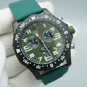 U1 Top AAA Orologio da uomo Bretiling di alta qualità al quarzo giapponese Endurance Pro Avenger Cronografo 44mm Orologi in gomma verde 1884 Orologi da uomo Orologi da polso in zaffiro