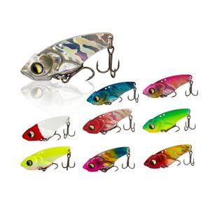 10st / Lot Metal Vib Blade Lure Fiske Lures Dykning Swivel Spinner Bait Sinking Vibration Baits Artificiell Sea Fiske Bass