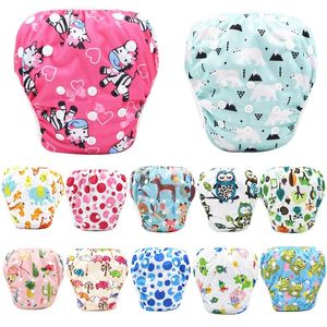 40 Designs Summer Cartoon Baby Swimming Diapers Pocket Washable Buckle Without Inserts Breathable Adjustable Diaper Cloth Nappie