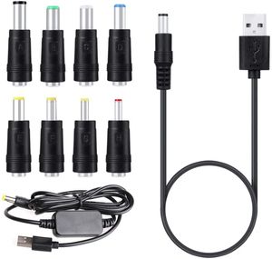 8 Anschlüsse Adapter Stromkabel USB 5V auf DC 12V Konverter Step Up Spannungswandler