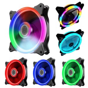 Outros acessórios de computador 120mm PC CASA DE COMPUTADOR REFRIGENTE DE RESPONDIMENTO 6PIN RGB Ajustável LED 12 cm Ventilador 5V DC Argb Ajuste a velocidade