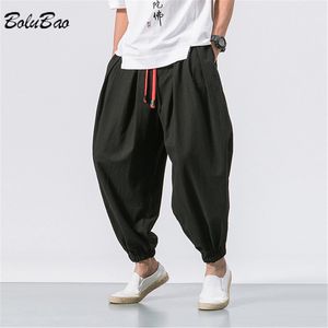 Bolubao Spring Men Loose Harem Pants Chinese Linen överviktiga Sweatpants Högkvalitativa varumärke Överdimensionerade byxor Male 220812