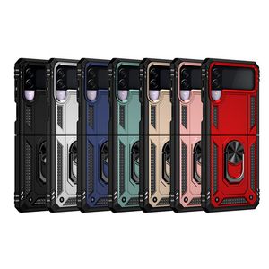 Bracket Shockproof armor Phone Cases for Samsung Z flip 3 4 fold 3 4 fold3 fold4 defender heavy duty magnetic ring phone accessories