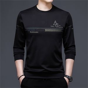 Browon Autumn Korean Men Clothes Long Sleeve SweatshirtカジュアルファッションブランドPullover Solid Color Tops for M 4XL 220402