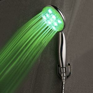 BAKALA Water Saving Colorful LED Light Bath Shower head Hand Held Bathroom Shower Head Filter Nozzle QY1007 201105