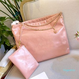 Designer-Einkaufstaschen, Ölwachs-Leder, klassisches Nähen, Goldkette, Münze, kleine Geldbörse, luxuriöse Damen-Schulter-Crossbody-Tasche