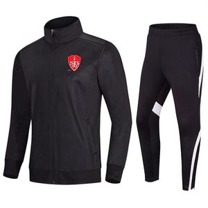 Stade Brestois 29 Men's Tracksuit Jacket And Pant Training Suits Outdoor Sportswear Jogging Wear Adult Kids Soccer Sets2290