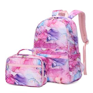 HBP New Cow Backpack Women's Clear Sweet Print Student Bag Women's Backpack Fashion Women's Bag Two Piece Set 220811