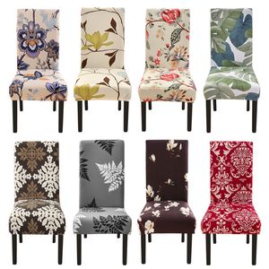 Elastic Print Dining Chair Cover Modern Removable Anti-dirty Kitchen Seat Case Stretch Slipcover for Banquet Wedding Party 220513