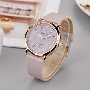 Star Watch Women's Casual Quartz Leather Strap Analog Wrist Wall Clock Modern Design Sticker Bayan Kol Saati 30 Arm Warwatches