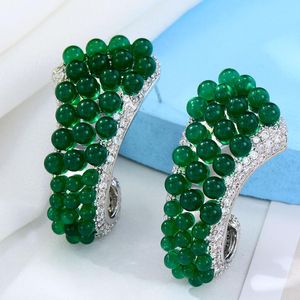 Stud GODKI Famoso Orecchino Uva Verde Per Le Donne Matrimonio Zircone Cubico Moda Festa di Fidanzamento Gioielli Pendientes Mujer Moda 2022