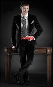 Bonitos de veludo de veludo -velozimensçadores de lapela noivo Tuxedos Ternos Man's Man Wedding/baile/jantar Man Blazer Jacket Pants Tie K710