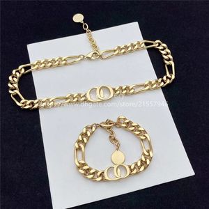 Designer gioielli lettera collana braccialetto di alta qualità puro materiale di rame coppia regalo di compleanno di nozze