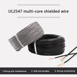 Other Lighting Accessories Black Grey Shielded Wire 22 24 26 28AWG Multi-Core 2/3/4Cores PVC Control Cable Anti-Interference 1-10 MeterOther