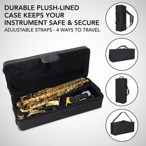 Europejski kunszt Down E Key Professional Professional Alto Saxophone High-end White Shell Klucz Profesjonalny Ton Sax Instrument Sax