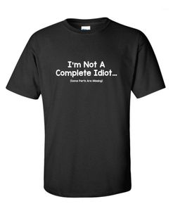 Мужские футболки я не полный идиот взрослый юмор графический новичок саркастическая забавная футболка хлопковая винтажная футболка