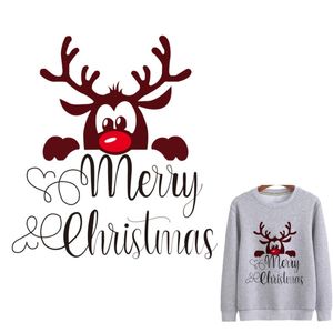 Notions Weihnachtsaufkleber, Wärmeübertragungsaufkleber, Elch-Aufnäher, zum Aufbügeln, Aufkleber für Jacken, Hoodies, DIY-Zubehör, waschbar