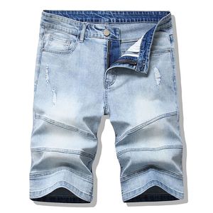 Sommer Dünne Gerade Shorts Urban Fashion Kurze Denim Hosen Casual Kurzen Jeans Männlich Blau Streetwear Pantalones cortos