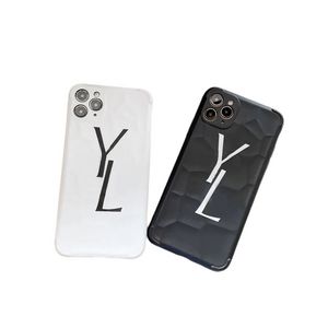 Caixa de telefone de designer de moda Casos de telefone plástico macio para iPhone 11 12 13 Pro Xs Xsmax 7 8p x Xs Classic Letter Y Capa de alta qualidade