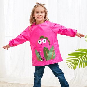 Grembiule impermeabile per bambini Pittura Disegno Cappotto Costume Artigianato Vernice Grembiuli antivegetativi per bambini Scuola materna Toddlers Art Smock Y200103