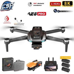 AE8 Pro Max Evita ad ostacoli Drone Posizionamento GPS DRONE DRONE Brushless Motor Quadcopter 8K HD Pografia Aereo Aeroplano RC Toy 220720