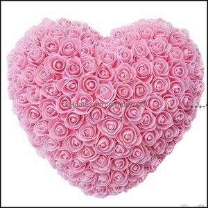 Decorative Flowers Wreaths Festive Party Supplies Home Garden New25M Red Rose Bear Sweet Heart Artificial Flower Decoration Valentines Bir