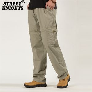 Men Pants Large size Big 6XL Plus 's Cargo Trousers For Sports Military Style Jogger Male 220325