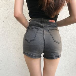 Blue Crimping Denim Shorts for Women High Maisted Women Black Short Jeans Feminino Denim Short Mujer Summer 210301