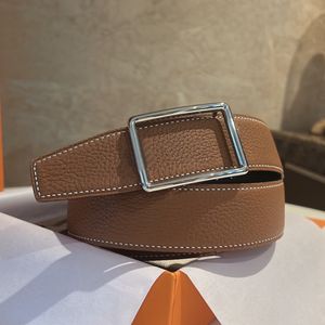 Men's Belt Love Horse Gold Buckle Silver Head Men's And Women's Letter H Type Double-sided H Family Trend Width 3.8cm