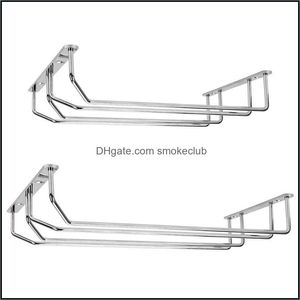 Stojaki na wino stojaki wiszące uchwyt czara przechowywanie domu Kreatywny kuchenny Materiały 27cm 35cm Stal nierdzewna Steel Steel Rack Drop Delivery