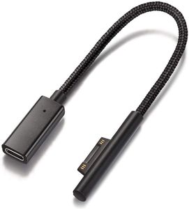 Нейлон плетеная поверхность подключения к зарядке USB-C, совместимый для Microsoft Surface Pro7 GO2 PRO6 5/4/3 Книга ноутбука
