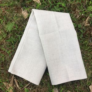 Plain Linen Tea Towel Cleaning Cloths Natural Color 40x70 CM Polyester Kitchen Towel Blanks for Dye Sublimation