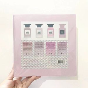 Conjunto de perfume clássico 7,5 ml x 5/4 fragrância fabulosa rosa oud camurça branca lavanda cereja pêssego kit de perfume de tabaco caixa de presente com duração de entrega grátis