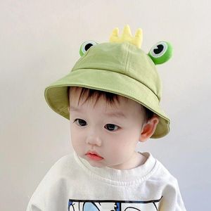 Berets Children's Cap For Boy Spring Cute Crown Frog Hat Girl Panama Beach Sun Sunshade Caps Infant Toddler Outdoor Basin Hats 6 MonthsB