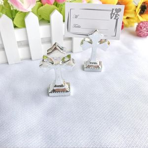 Party Favors Cross Table Card Clips Photo Place Cards Namn Sittklämma Bröllopsbord-dekoration SN4975