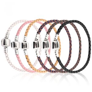 925 encantos de prata 14 cores 16-20cm Charm pulseiras Bracelets FIT PANDORA JOIXAS