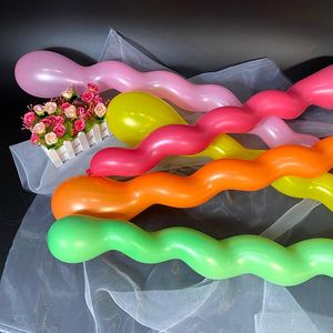 Decoração de festa 20pcs 40pcs parafuso rosca de látex balão de balão longa balão em espiral magia air baloon para modelar o casamento de aniversário decorpar