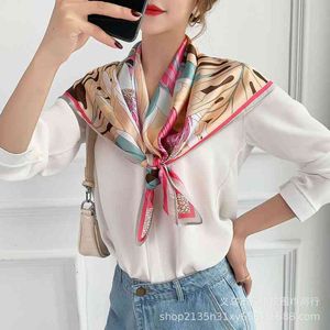 Tiktok net red hot selling printing elegant Cravat atmosphere bow tie sunscreen scarf spring summer beach shawl Fashion Scarf HI21