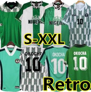 1994 Okocha Nigeria Maglia da calcio retrò Kanu Finidi Nwogu Futbol Kit Maglia da calcio vintage JERSEY Maglia classica 1996 1998