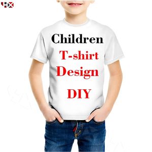 Maglietta per bambini di design personalizzato fai-da-te Stampa 3D P o Anime Animal Unicorn Shark Magliette Ragazzi Ragazze Maglietta casual Tee 220704