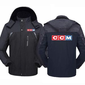 Men's Hoodies & Sweatshirts CCM Men's Winter Thickened Warmer Comfortable Fleece Waterproof Outwear Padded Jackets Windbreaker Coats Pul